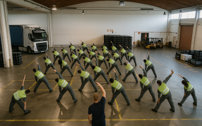 laboral-expedicao trabalhadores fazendo ginastica laboral