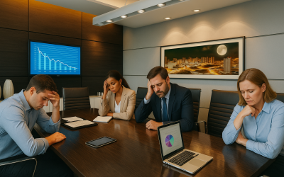 Reunião com uma equipe cansada