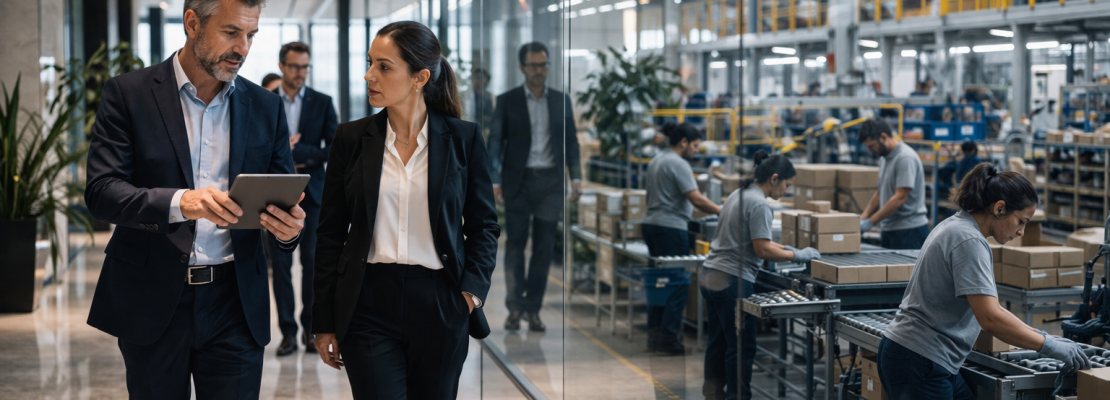executivos corredor moderno fabrica fundo